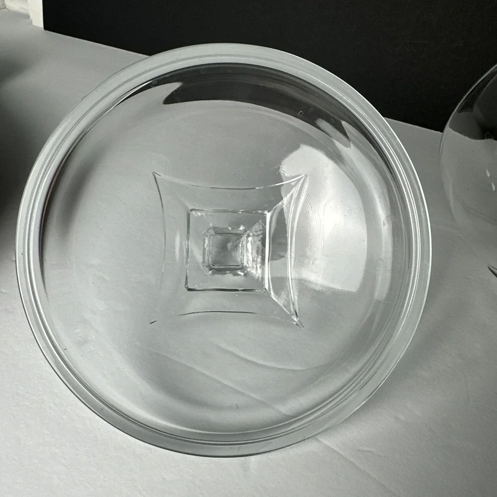 VTG Hazel Atlas Colony Clear Square Footed Glass Candy Dish Preserve Bowl w/ Lid
